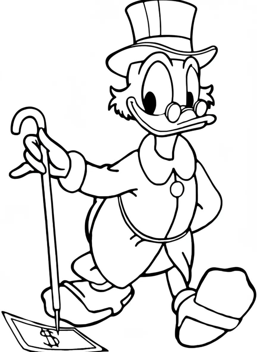imprimer coloriage DuckTales pour enfant