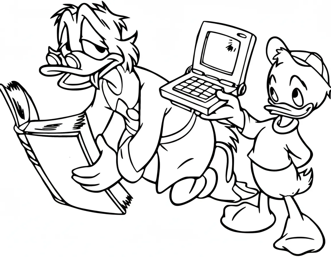 coloriage DuckTales à imprimer pour enfants