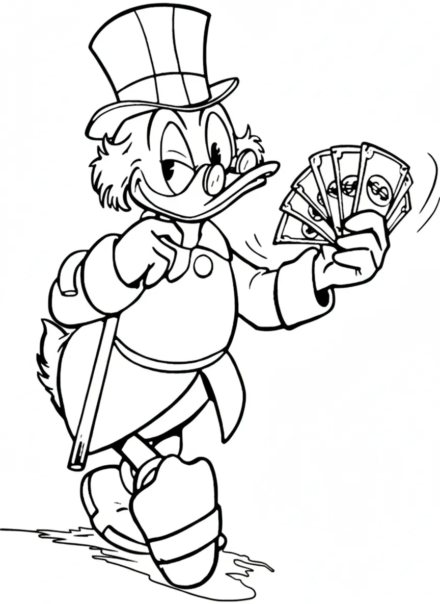 coloriage DuckTales pour enfant de 7 ans