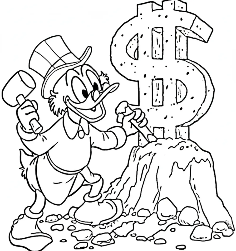 coloriage DuckTales pour enfant de 3 ans