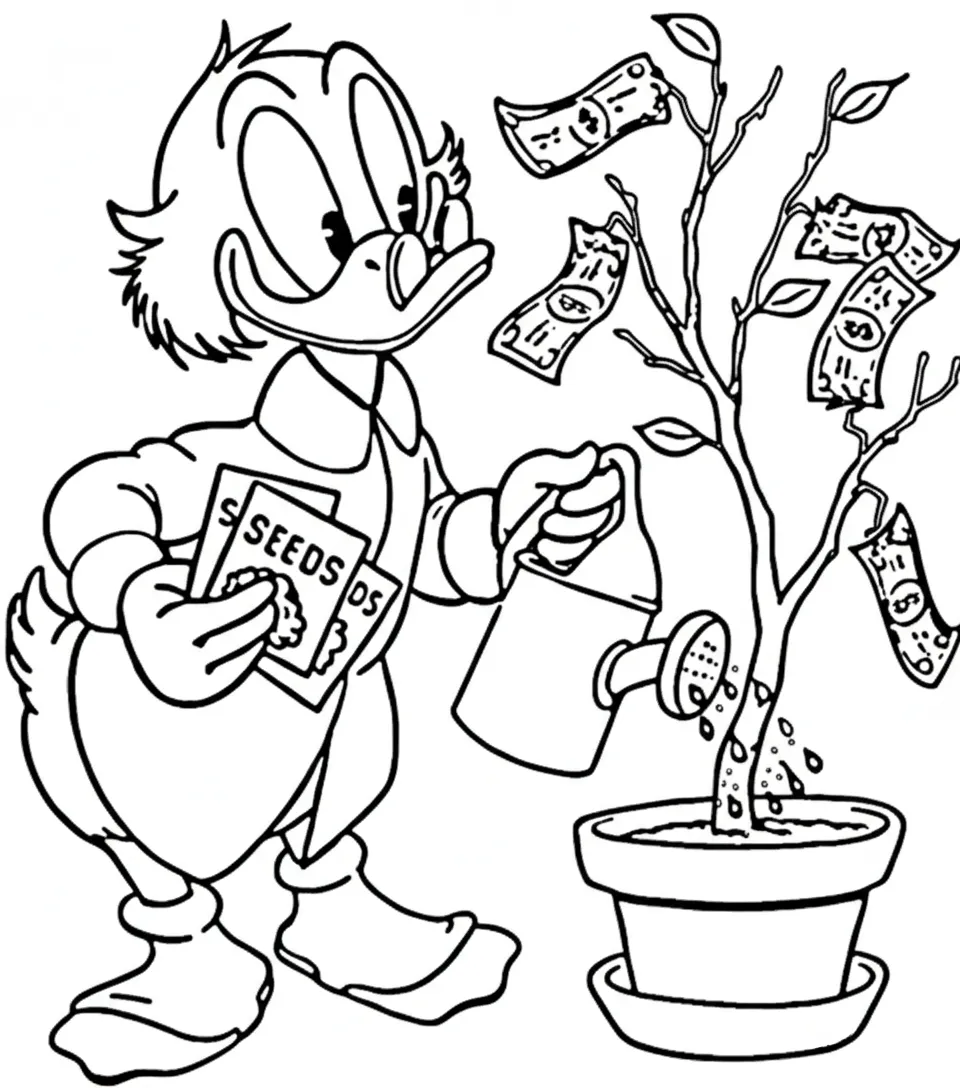 coloriage DuckTales à imprimer pour enfant de 9 ans 1