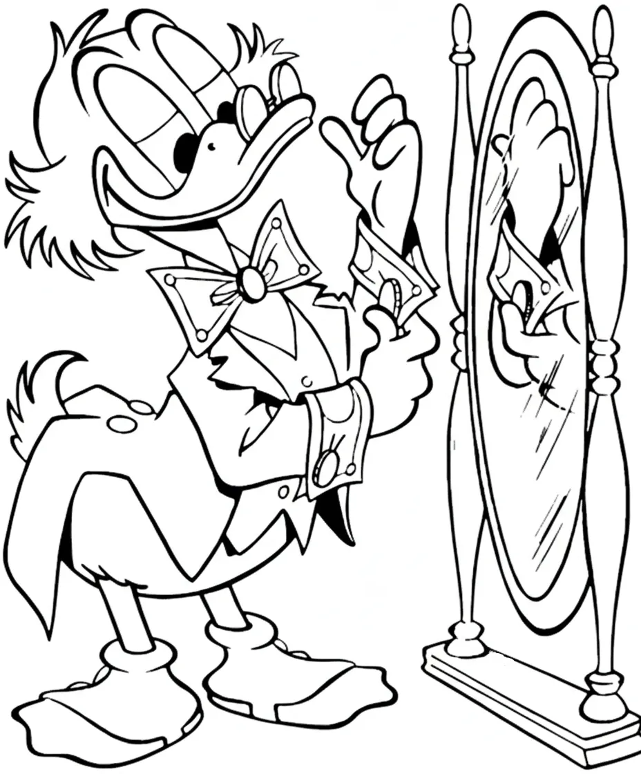 coloriage DuckTales à imprimer pour enfant de 12 ans