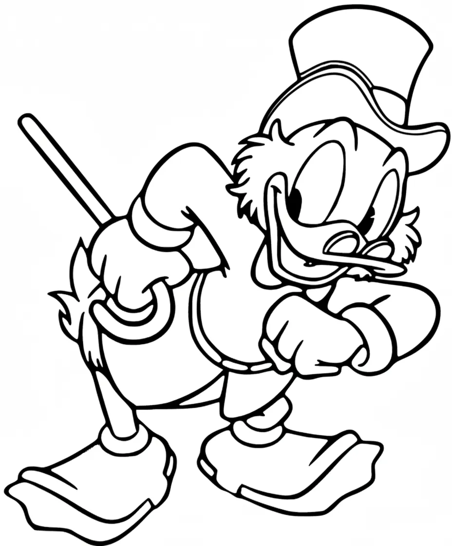coloriage DuckTales pour enfant de 2 ans