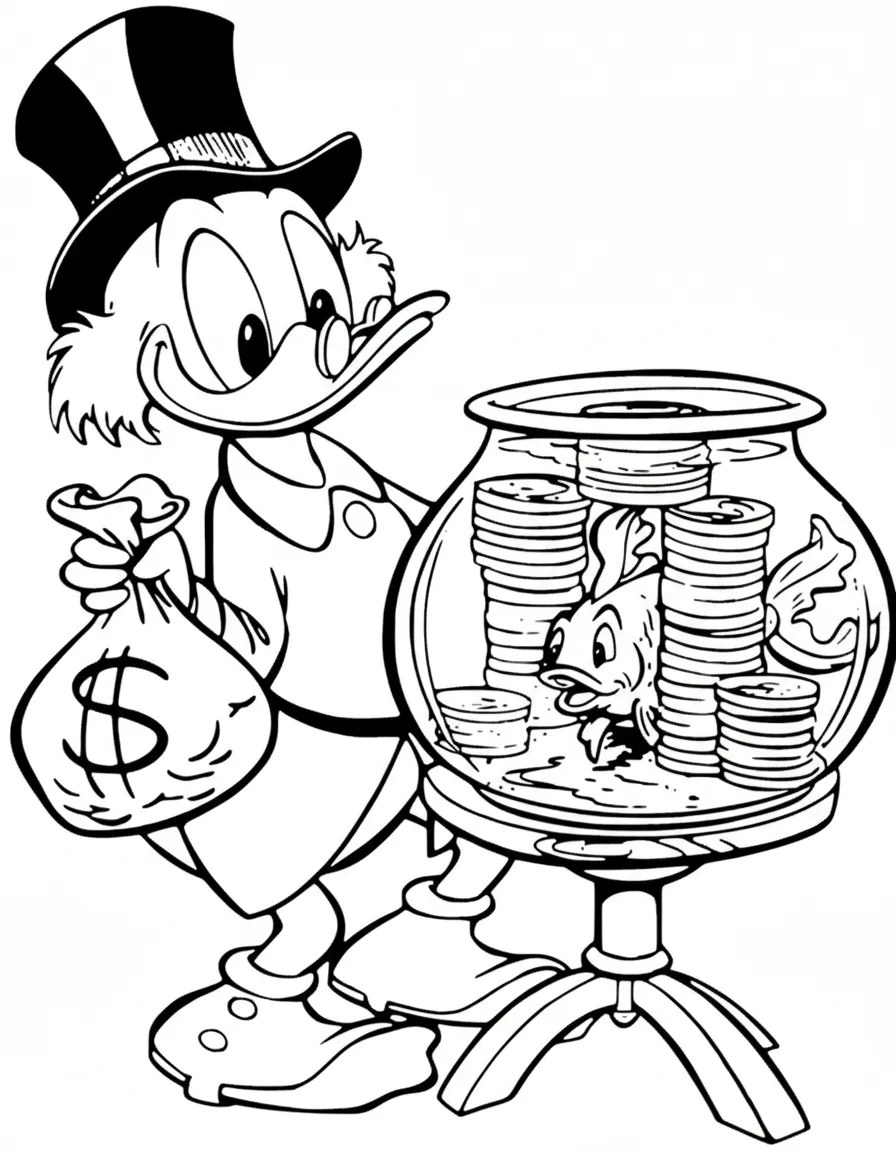 coloriage DuckTales pour enfants à imprimer 1