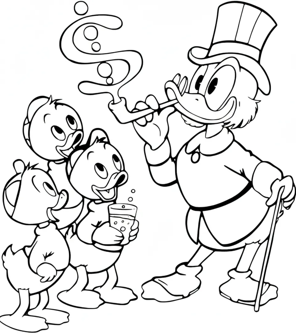 image de coloriage DuckTales pour enfant