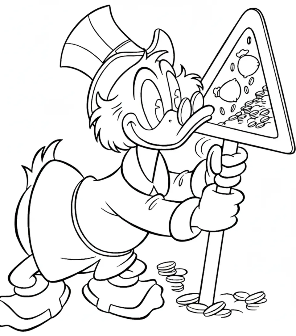 coloriage DuckTales à imprimer kawaii