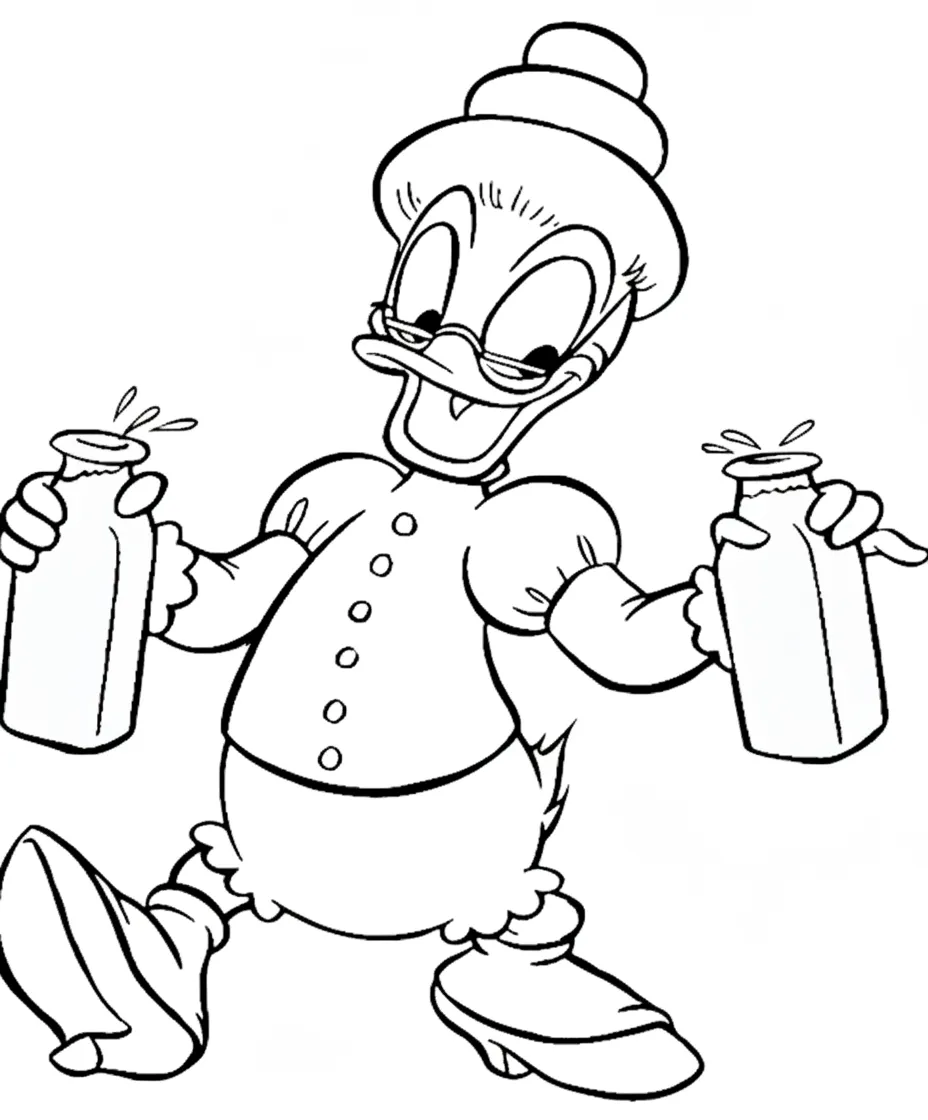 coloriage DuckTales et decoupage a imprimer gratuit
