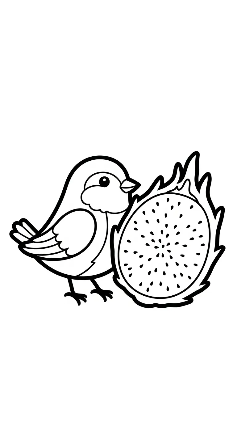 coloriage Fruit du Dragon à imprimer gratuitement pdf