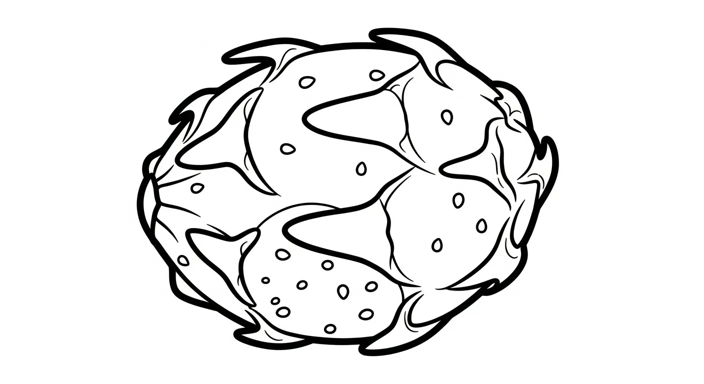 coloriage Fruit du Dragon a imprimer gratuitement