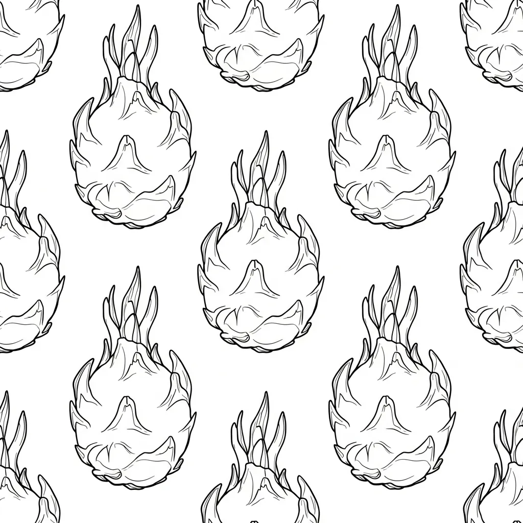 coloriage Fruit du Dragon gratuit