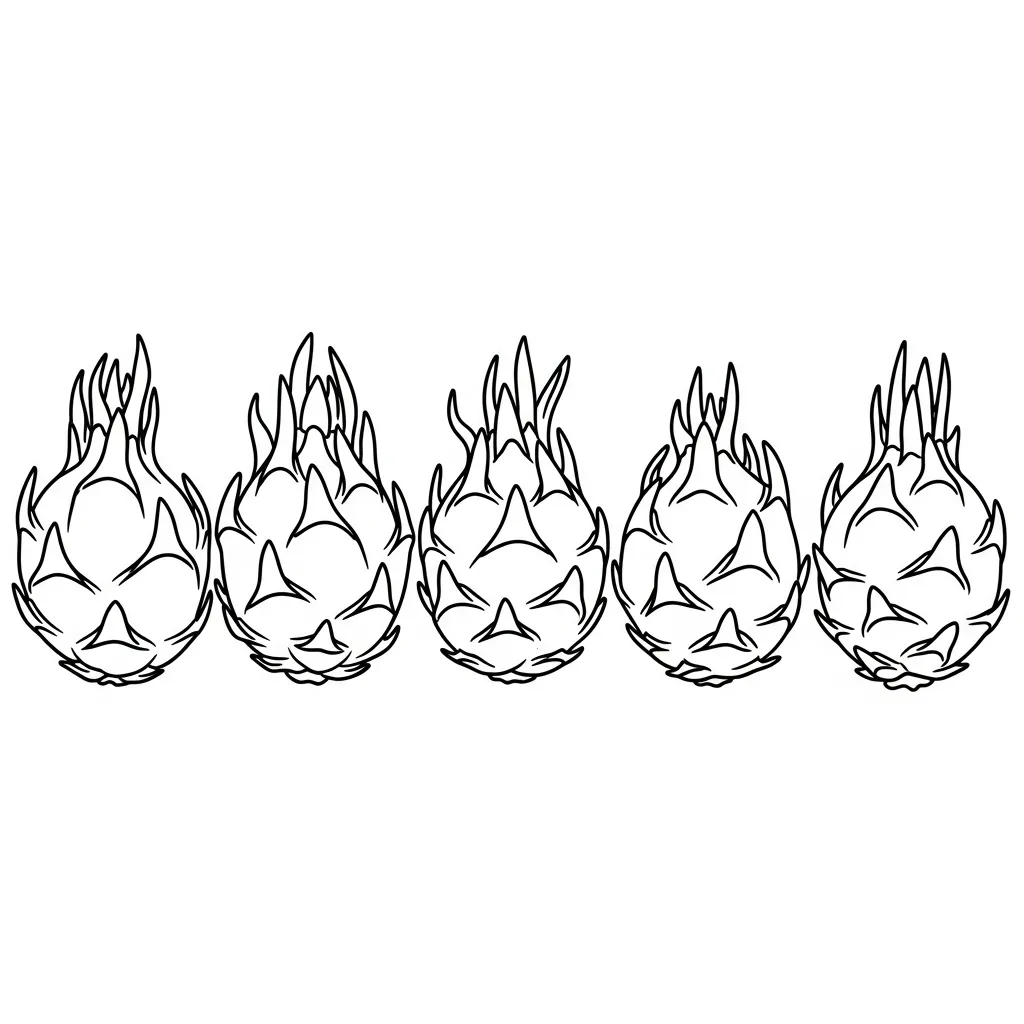 coloriage Fruit du Dragon pour enfant de 8 ans 1