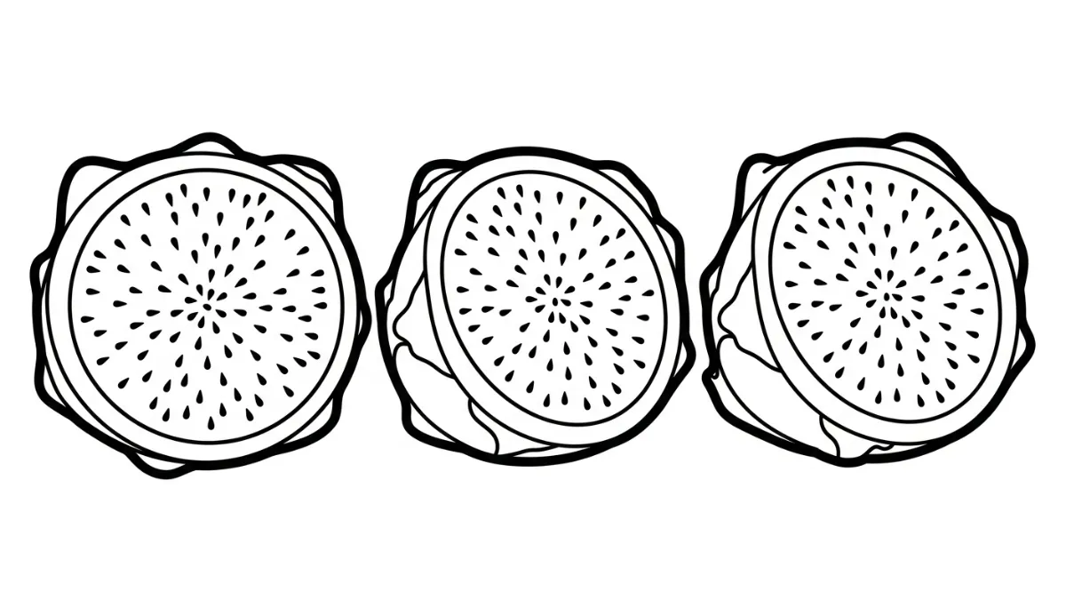 coloriage Fruit du Dragon à imprimer pour enfant de 3 ans