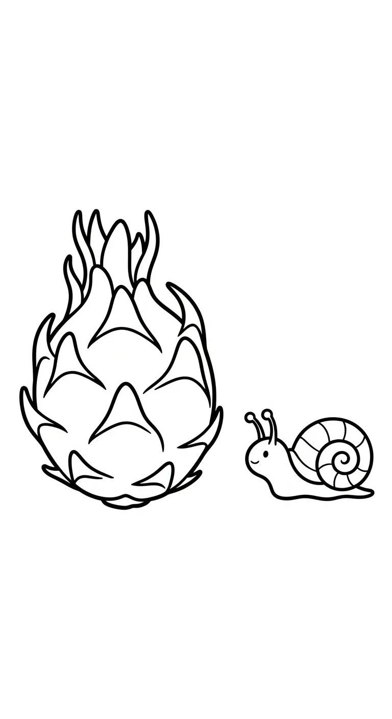 coloriage Fruit du Dragon a imprimer gratuitement 1