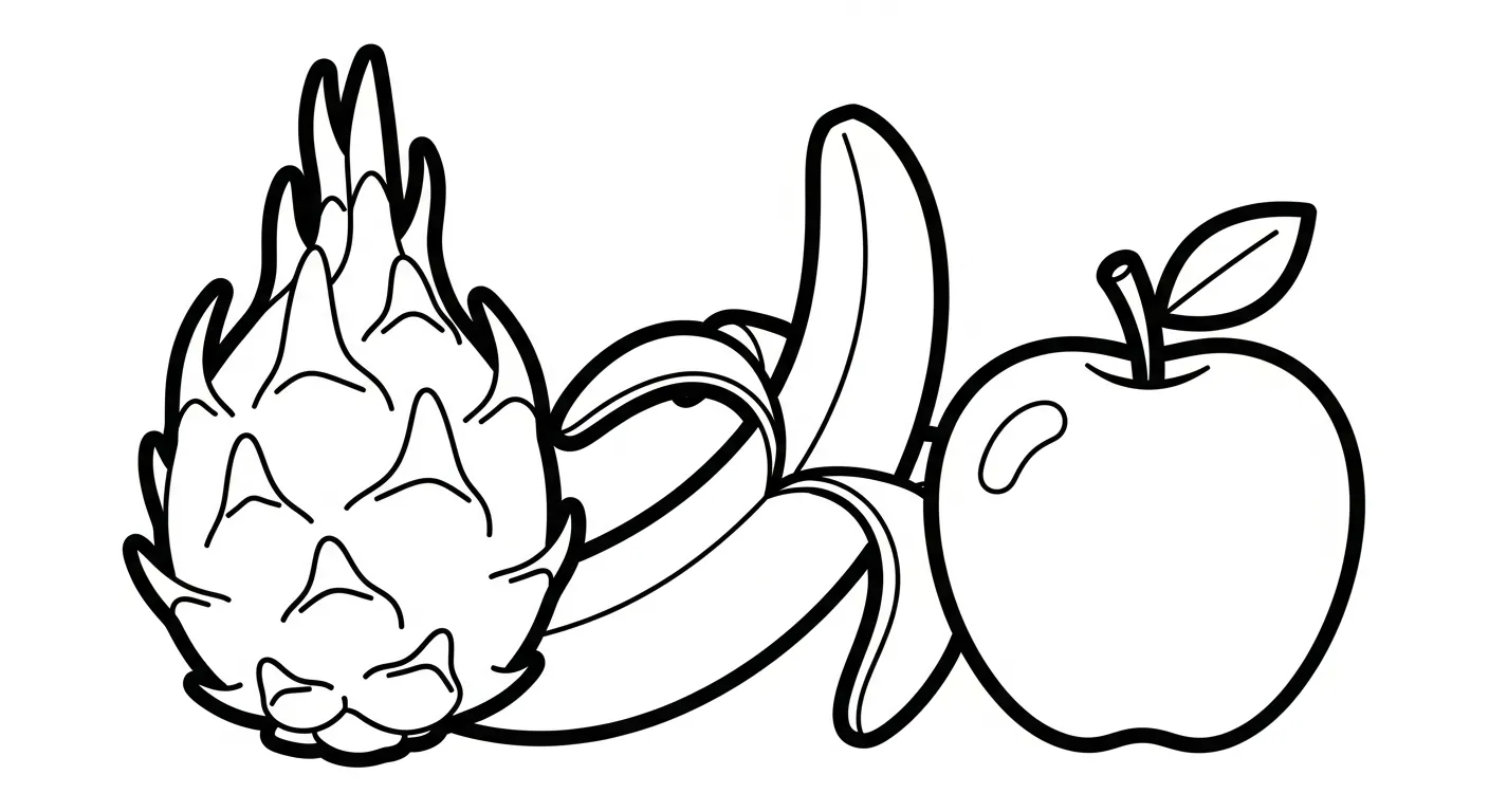 télécharger coloriage Fruit du Dragon gratuit