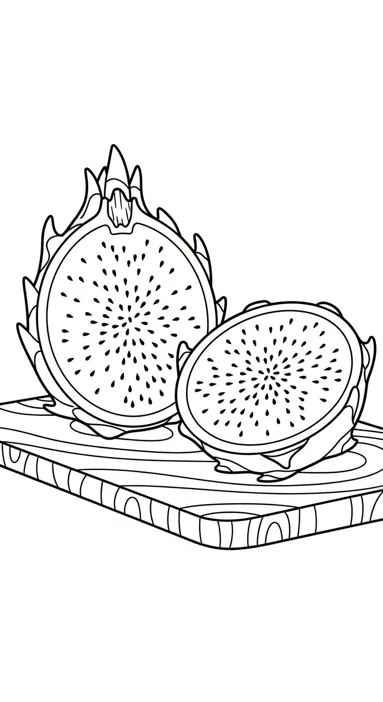 coloriage Fruit du Dragon a dessiner en ligne 1
