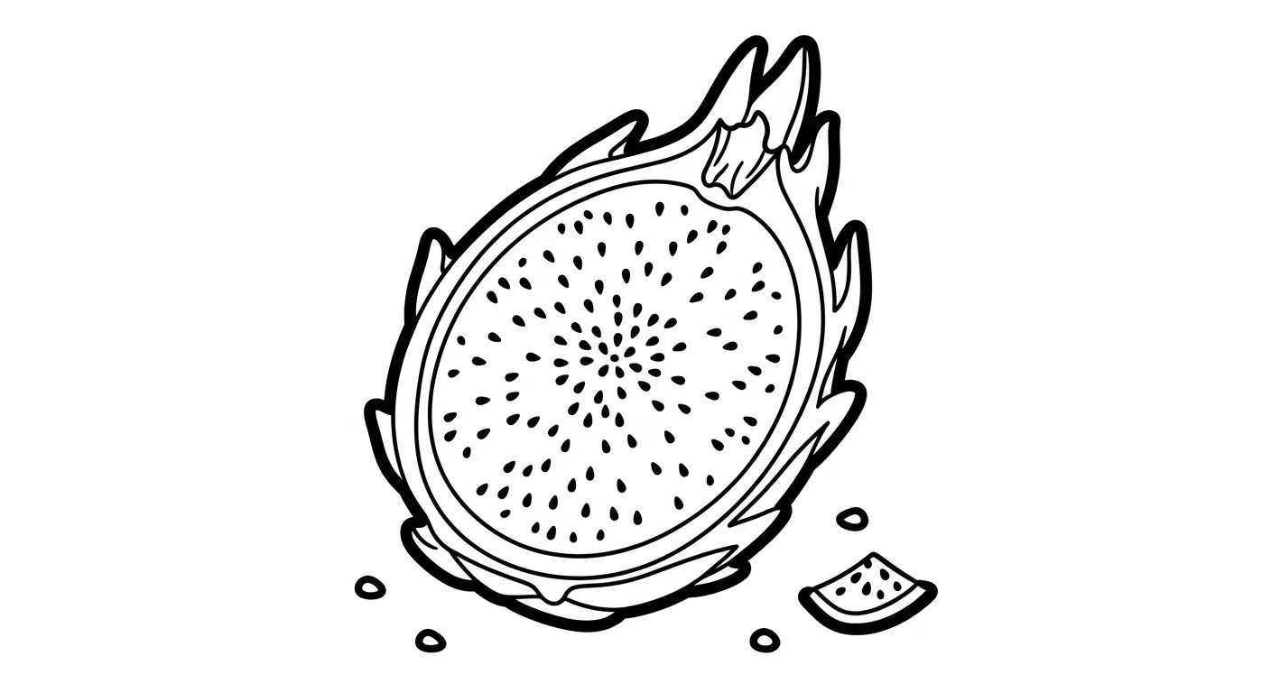 coloriage Fruit du Dragon à imprimer pdf 2