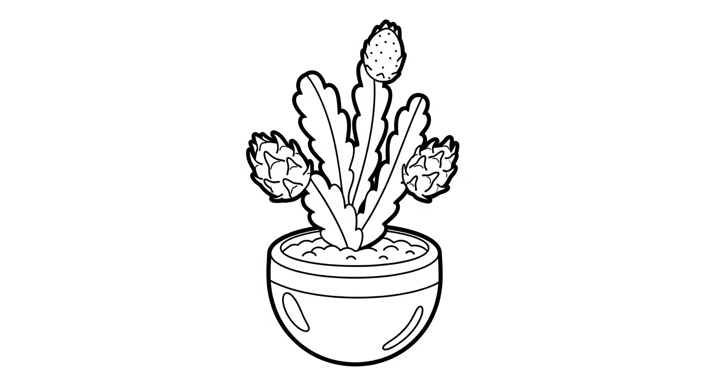 coloriage Fruit du Dragon pour bebe a imprimer