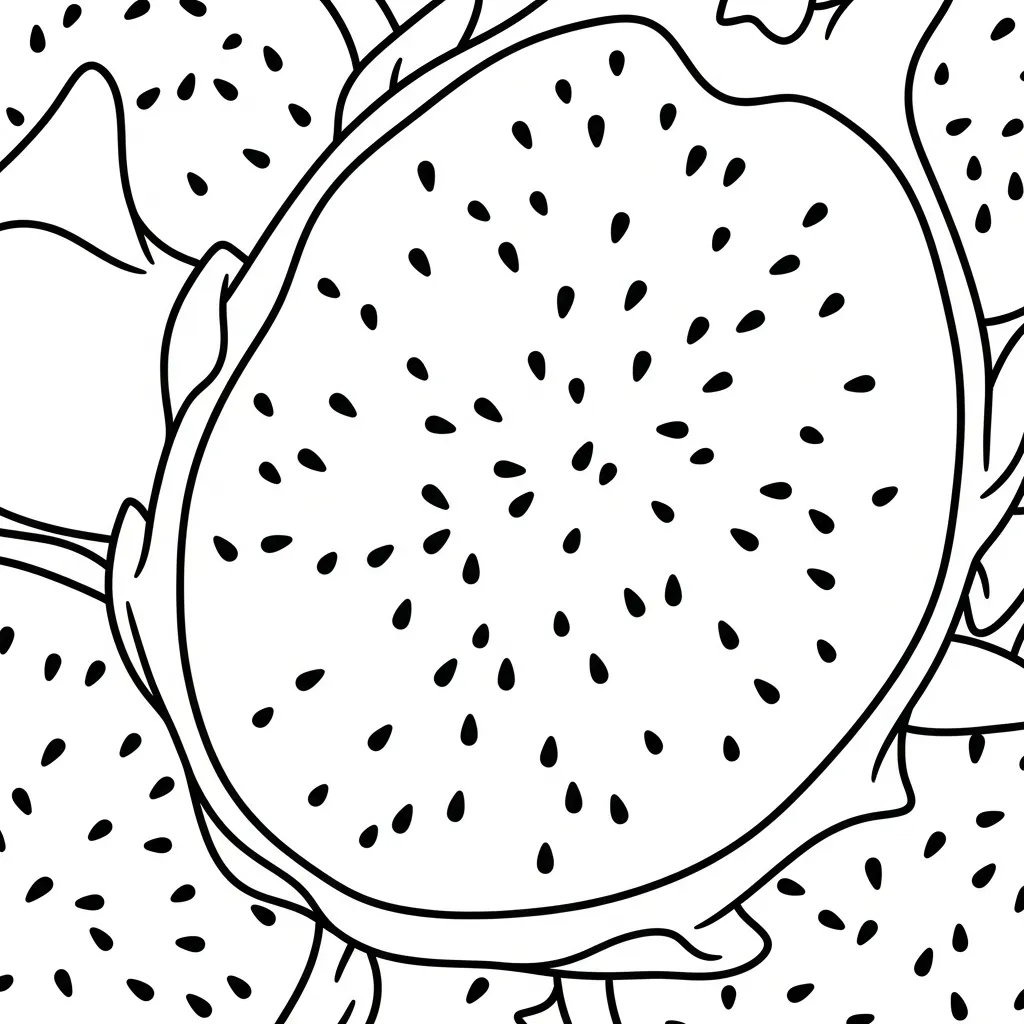 coloriage Fruit du Dragon pour enfant de 7 ans