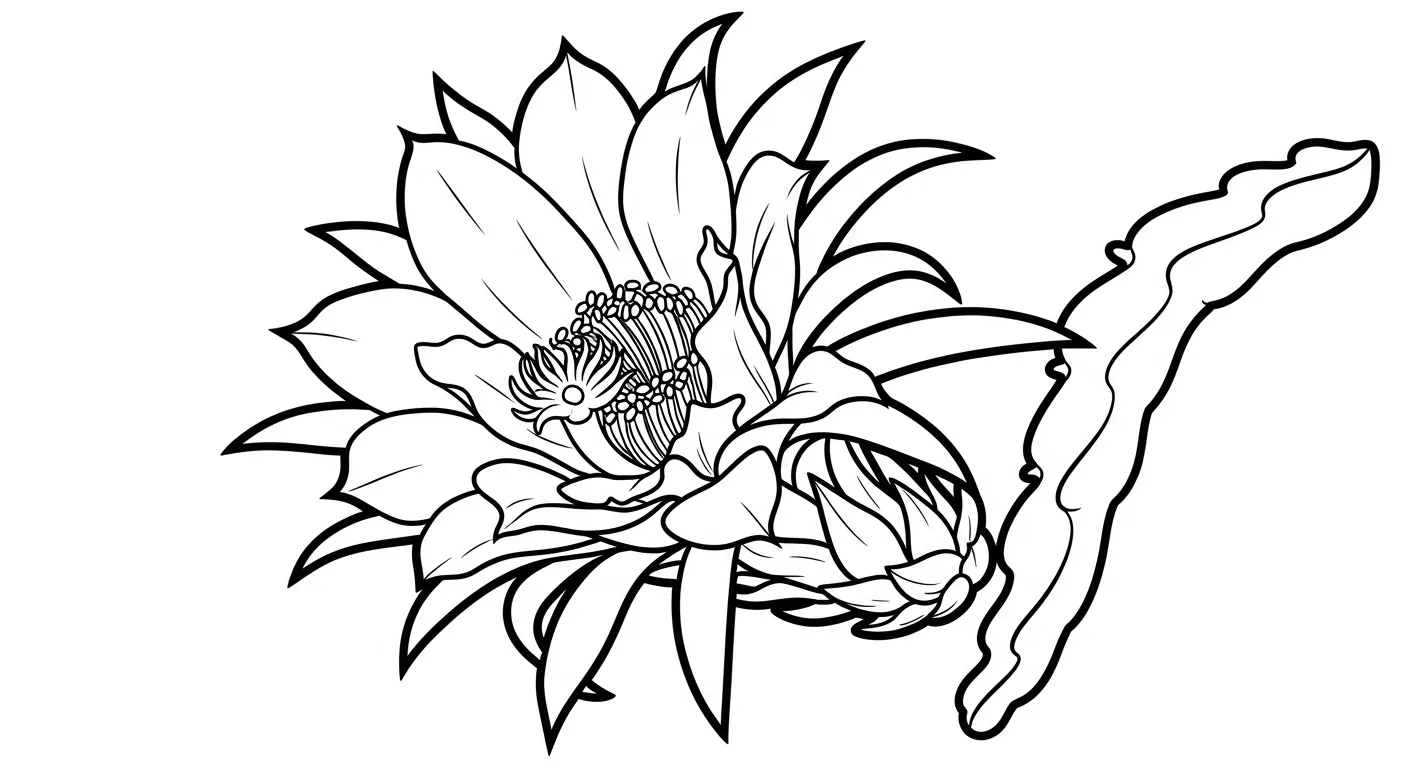 coloriage Fruit du Dragon à imprimer pour enfant de 4 ans