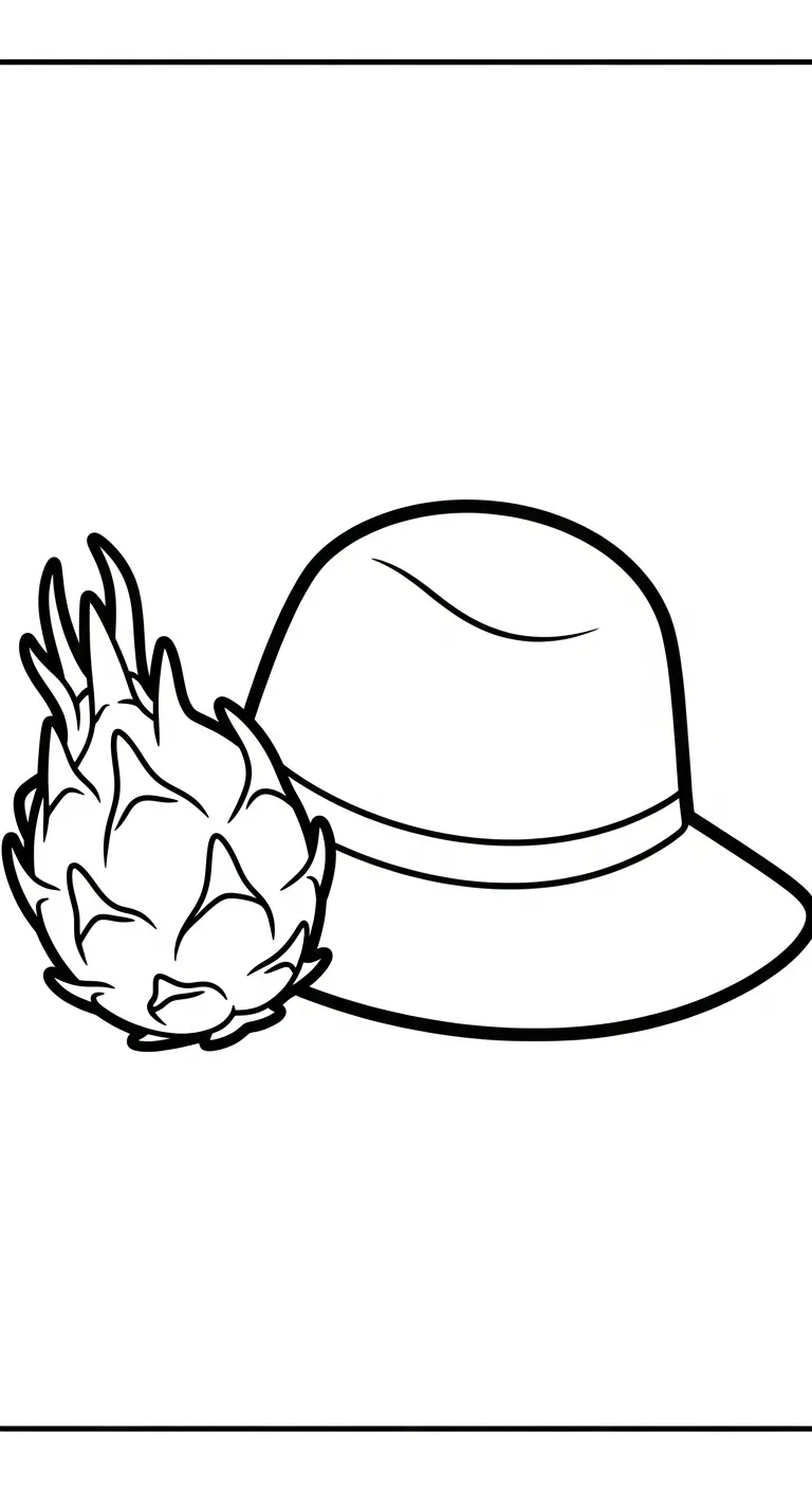 coloriage Fruit du Dragon à imprimer pour enfant de 4 ans 1