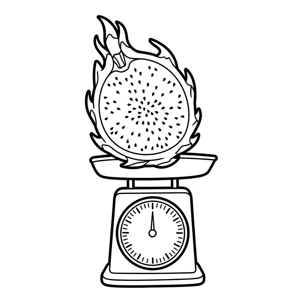 coloriage Fruit du Dragon a imprimer pour enfant de 4 ans