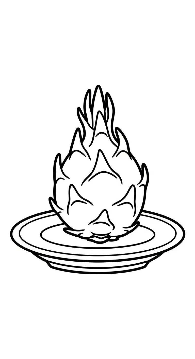 coloriage Fruit du Dragon à imprimer pour enfant de 9 ans 1