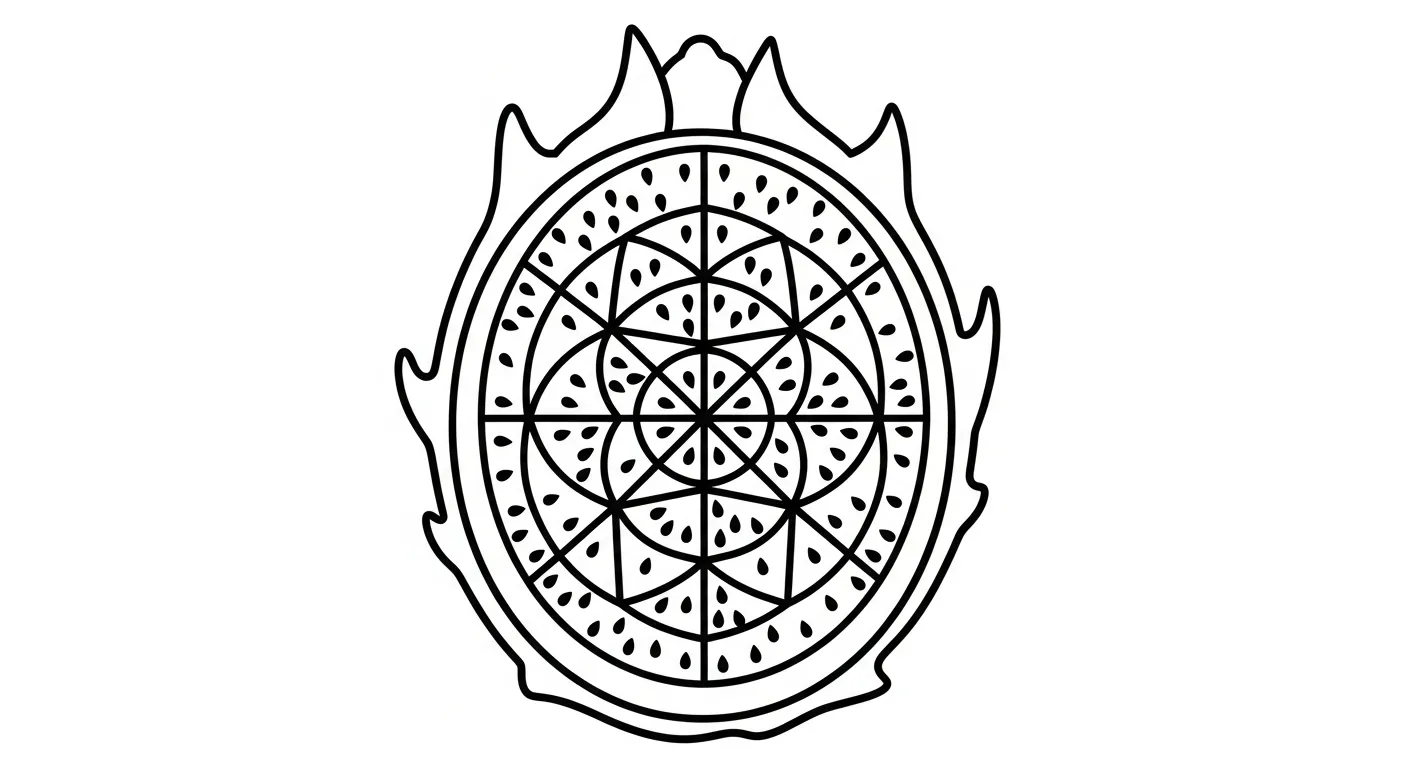 coloriage Fruit du Dragon à imprimer pour enfant de 8 ans