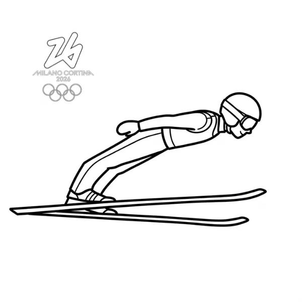 coloriage Jeux Olympiques d’Hiver de 2026 a colorier en ligne gratuitement