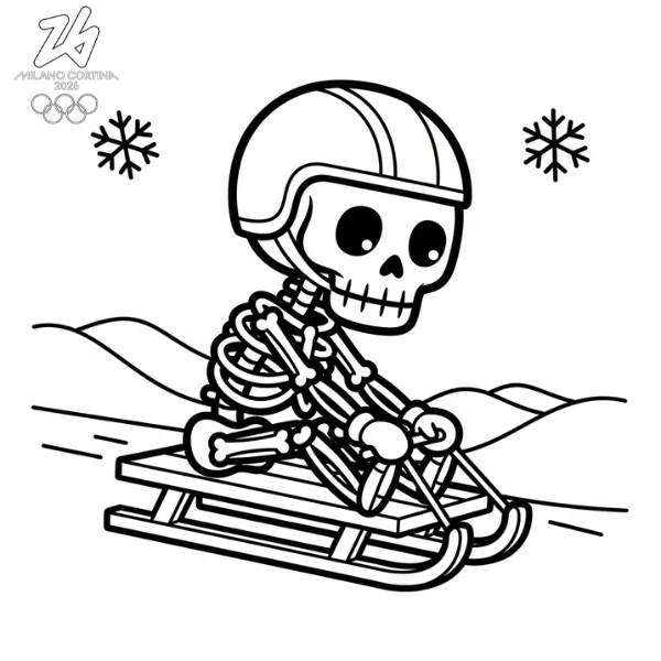 coloriage Jeux Olympiques d’Hiver de 2026 pour enfant a imprimer gratuit