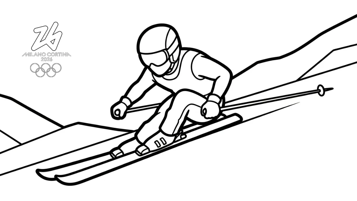 coloriage Jeux Olympiques d’Hiver de 2026 gratuit