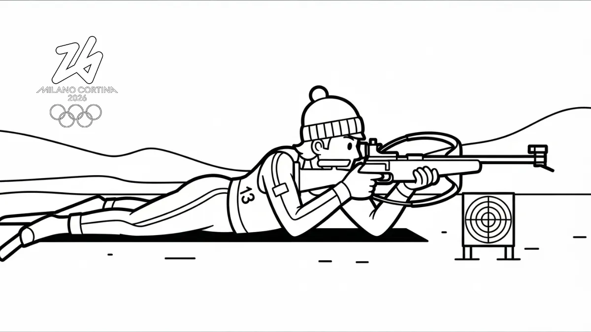 imprimer coloriage Jeux Olympiques d’Hiver de 2026 1