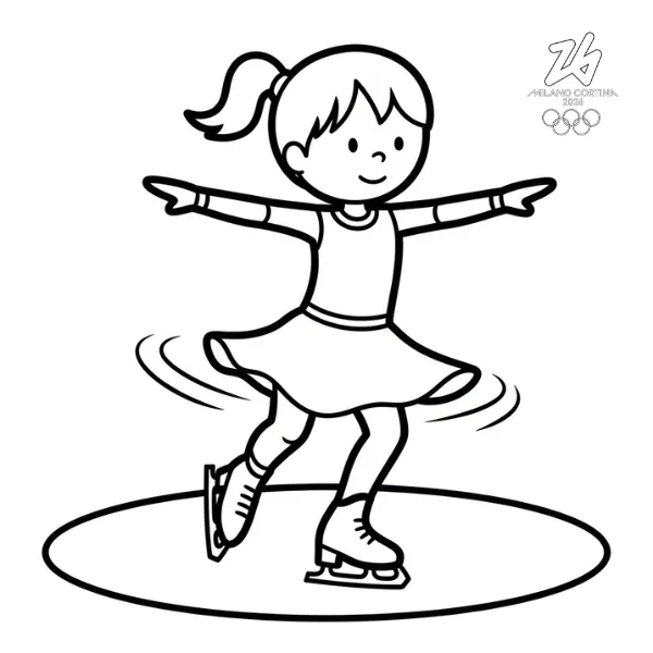 coloriage Jeux Olympiques d’Hiver de 2026 à imprimer pdf