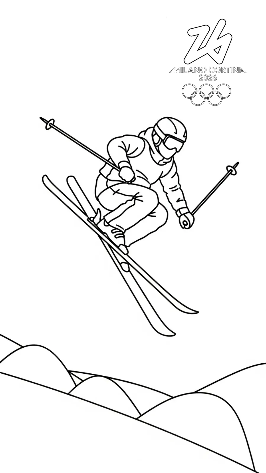 coloriage Jeux Olympiques d’Hiver de 2026 et dessins 1