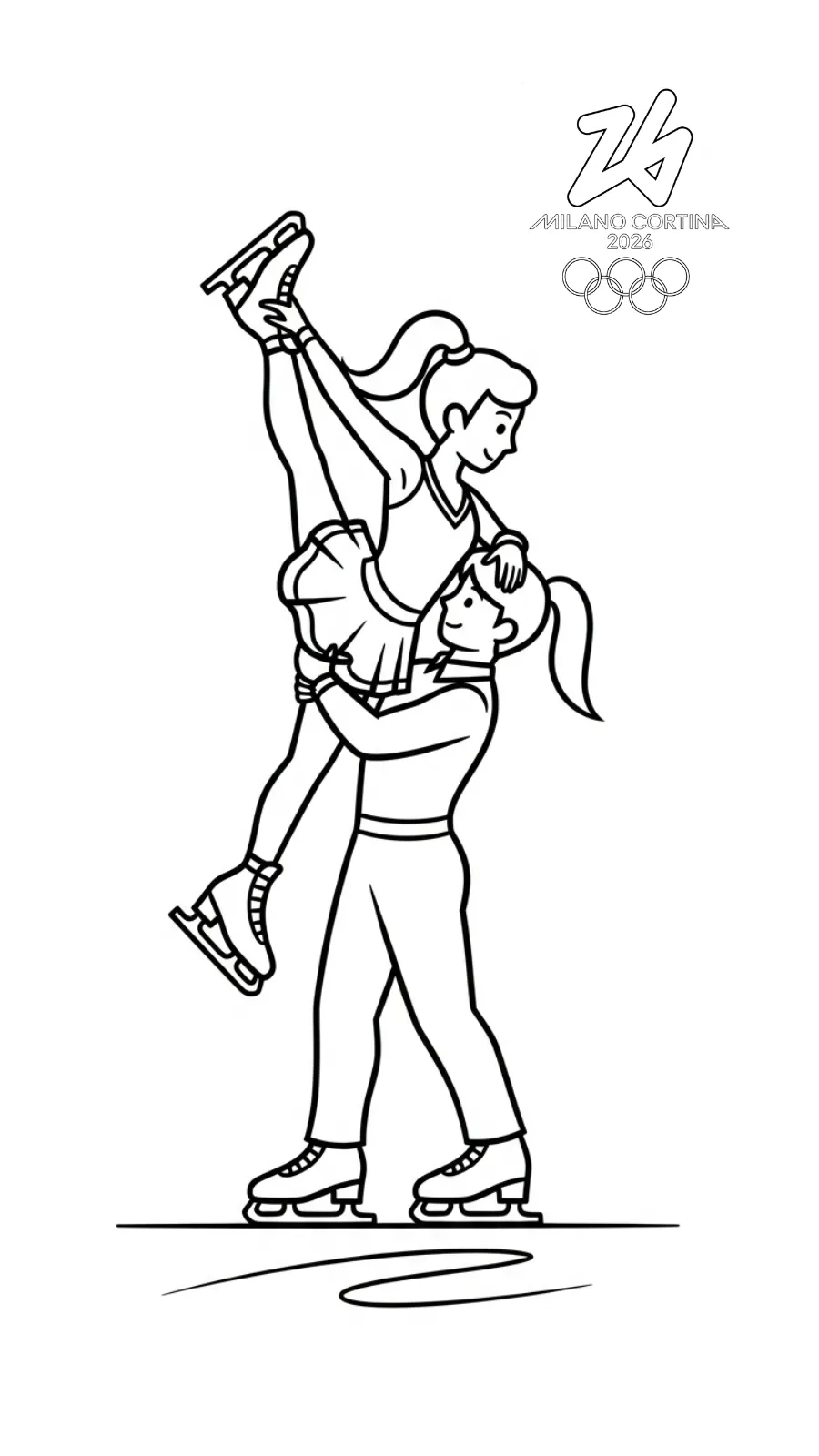 imprimer coloriage Jeux Olympiques d’Hiver de 2026