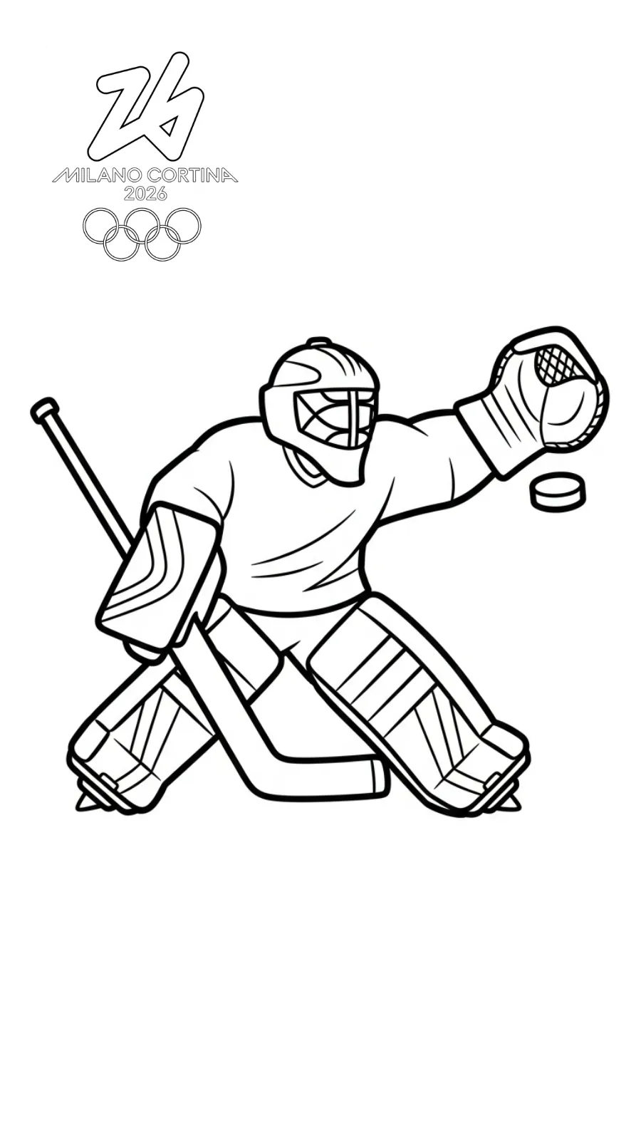 coloriage Jeux Olympiques d’Hiver de 2026 pour enfant de à imprimer