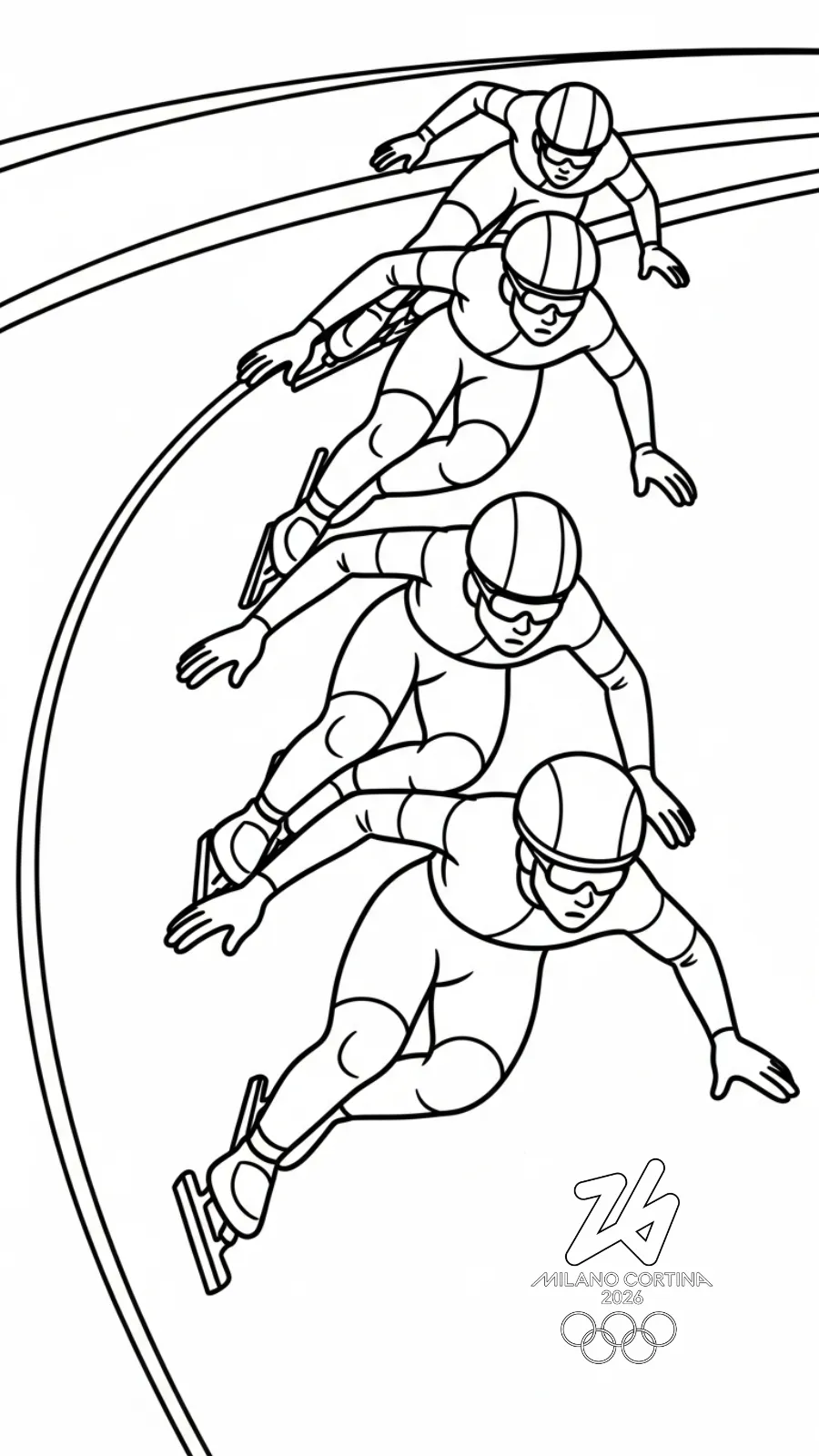 coloriage Jeux Olympiques d’Hiver de 2026 a imprimer