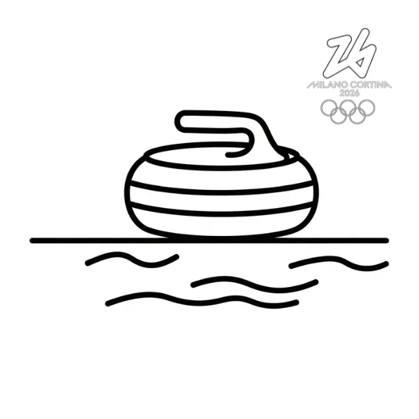 coloriage Jeux Olympiques d’Hiver de 2026 gratuit pour enfants