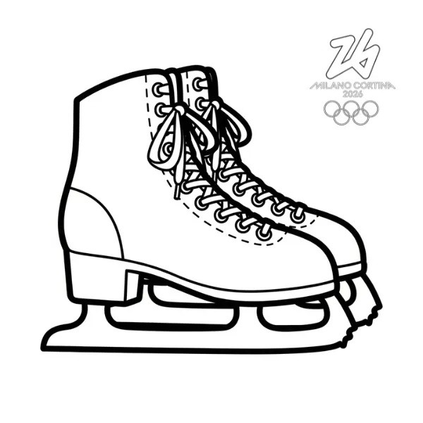 coloriage Jeux Olympiques d’Hiver de 2026 pour enfant a imprimer gratuit 1