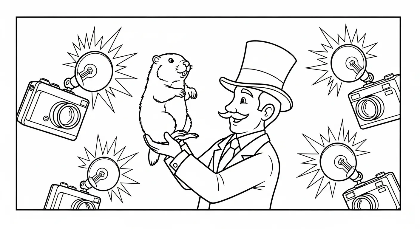 coloriage Jour de la Marmotte à imprimer gratuitement