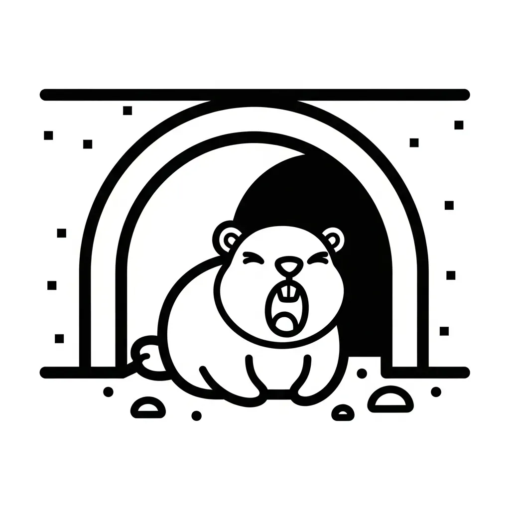 coloriage Jour de la Marmotte pour enfant de 3 ans