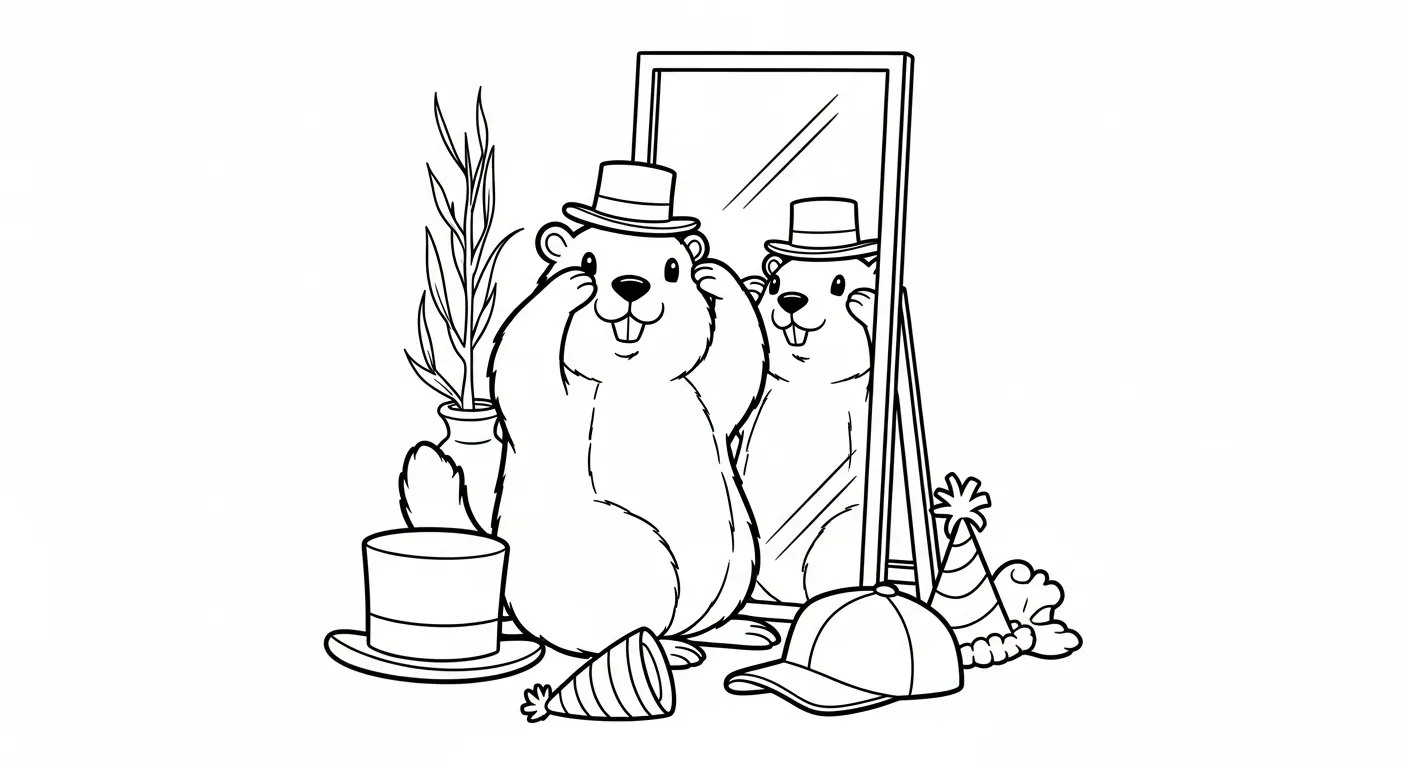 coloriage Jour de la Marmotte pour primaire 1