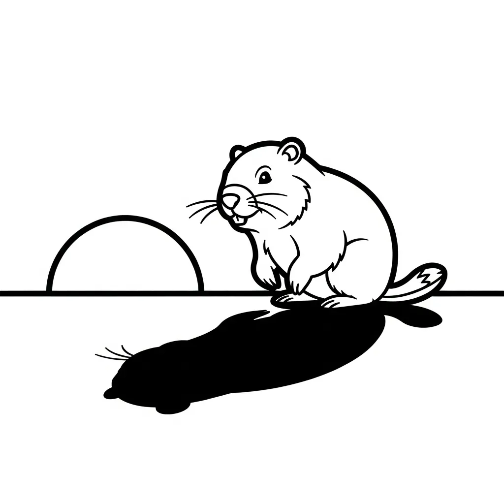 coloriage Jour de la Marmotte pour primaire 2