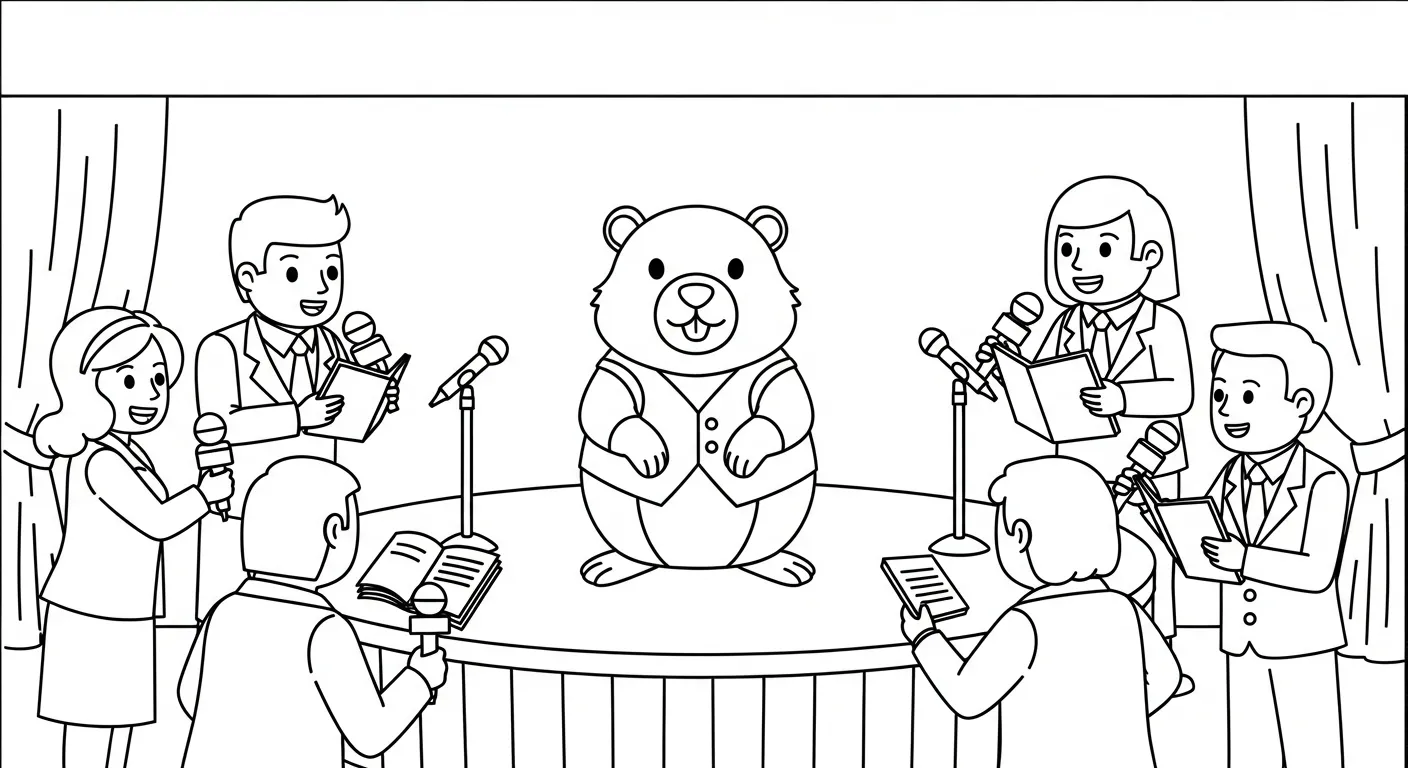 coloriage Jour de la Marmotte et dessin a imprimer