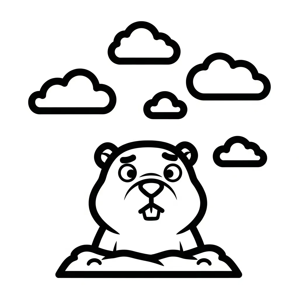 coloriage Jour de la Marmotte a colorier en ligne