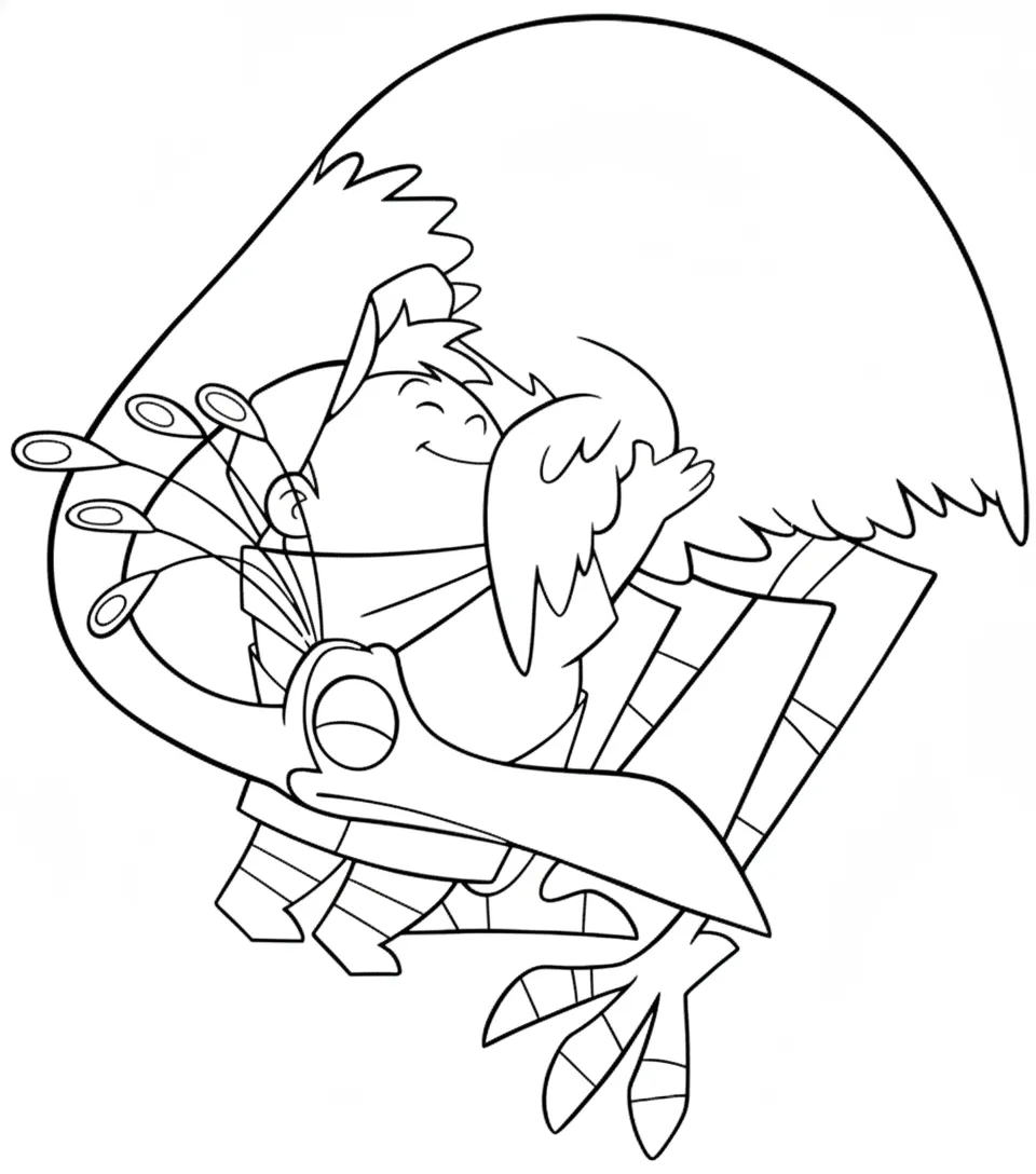 coloriage Là Haut à imprimer pour enfant de 2 ans