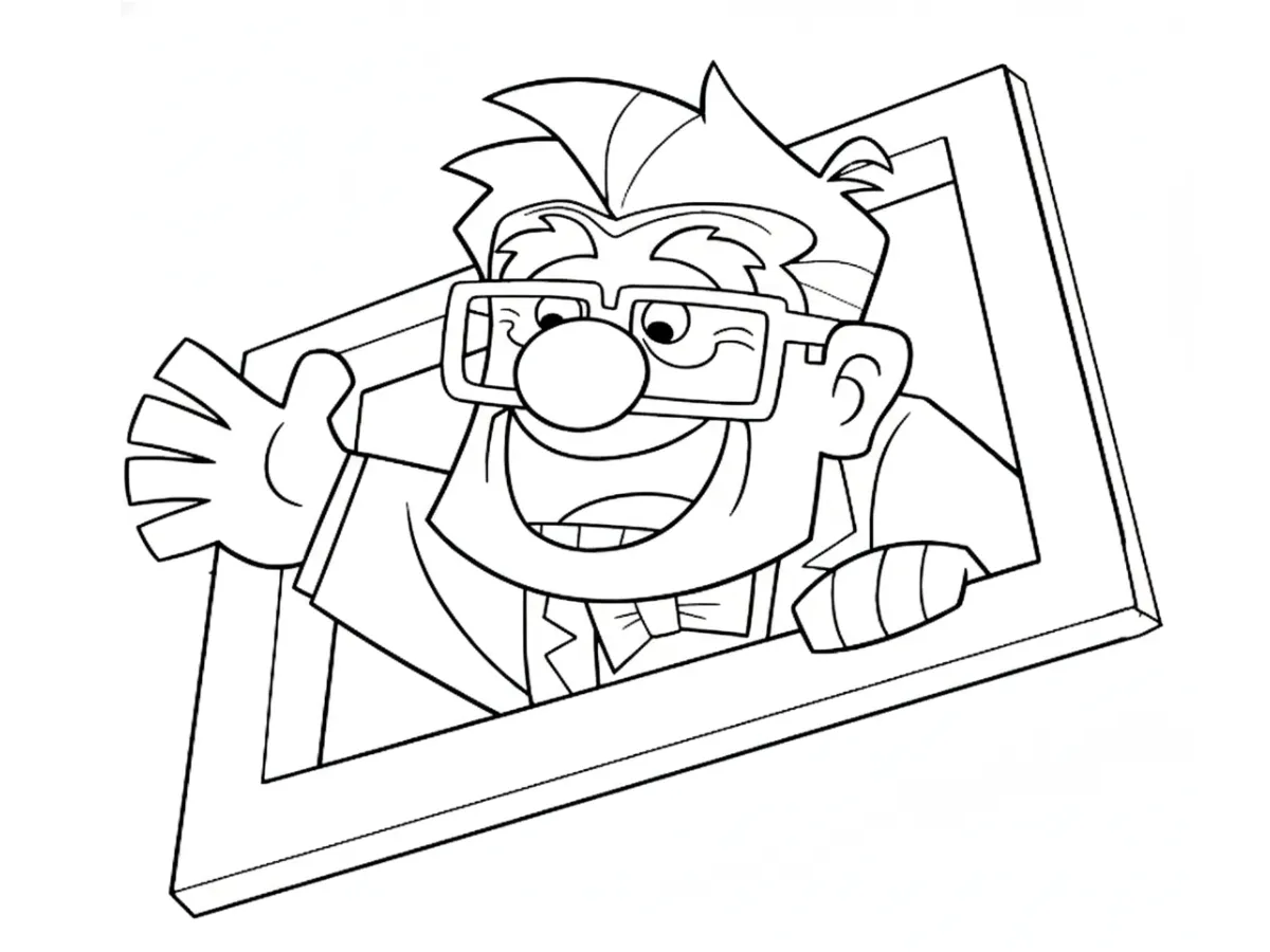 coloriage Là Haut pour enfant de 5 ans