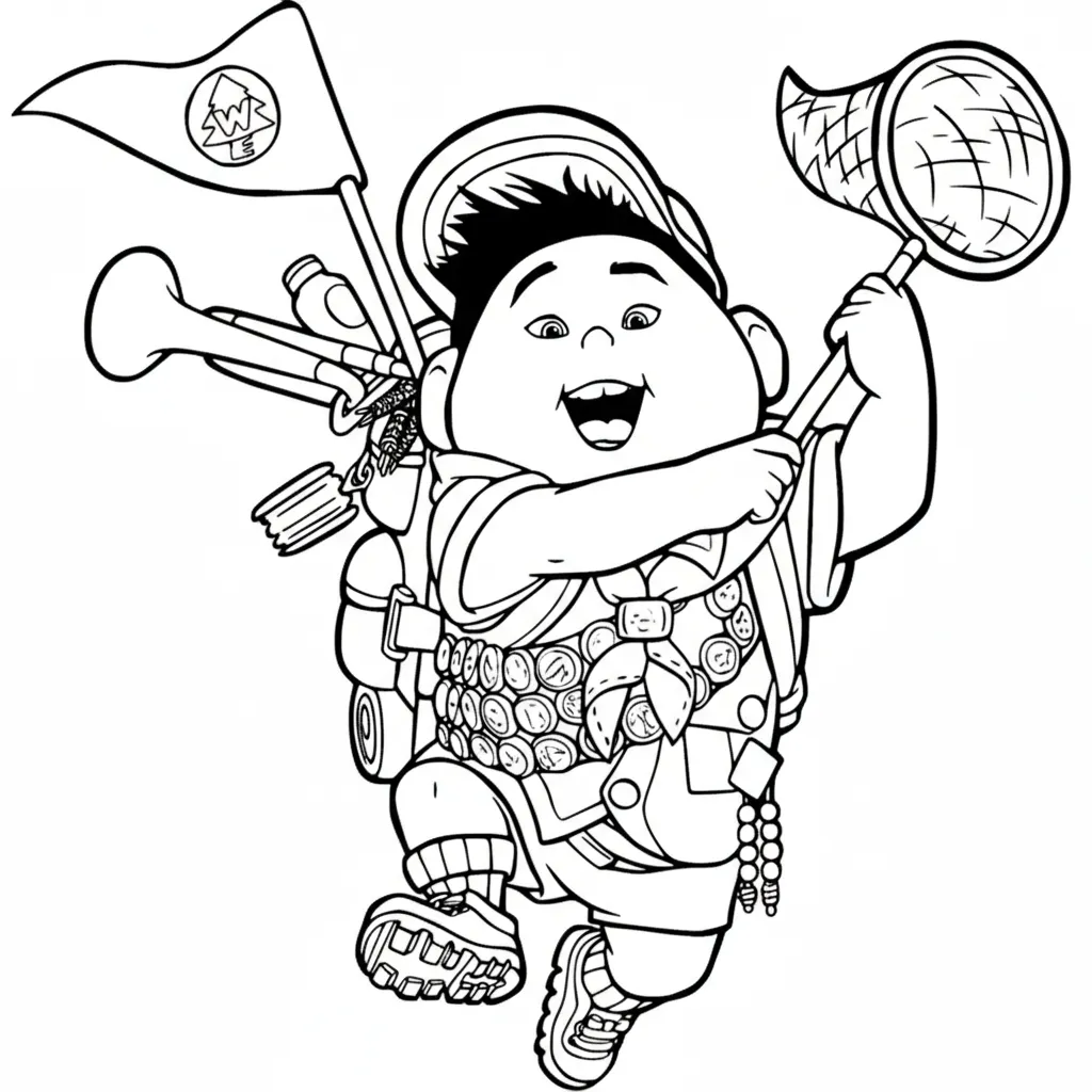 coloriage Là Haut gratuit à imprimer