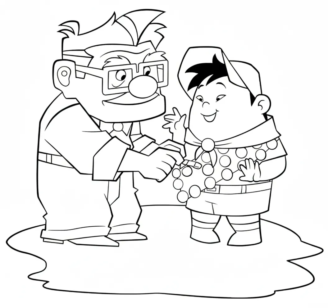 coloriage Là Haut pour enfants a imprimer