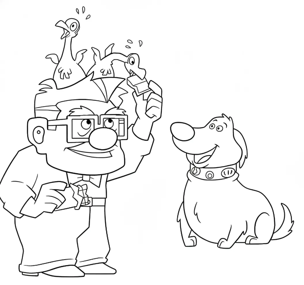 coloriage Là Haut à imprimer pour enfant de 8 ans