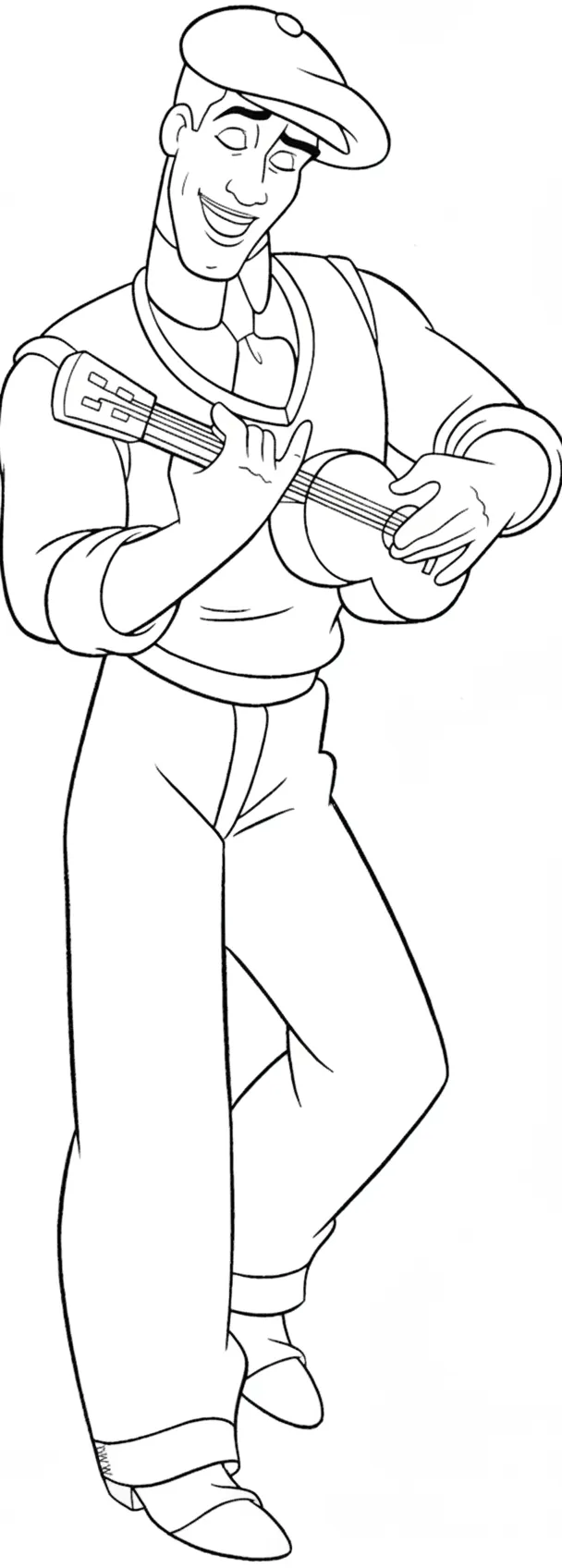 coloriage La Princesse et la Grenouille a imprimer